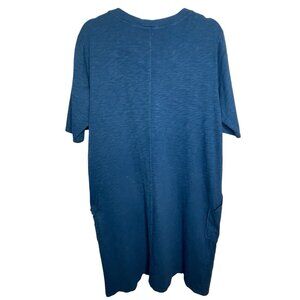 Mododoc T Shirt dress SZ L Women's Loungwear Lagenlook Blue Minimalist